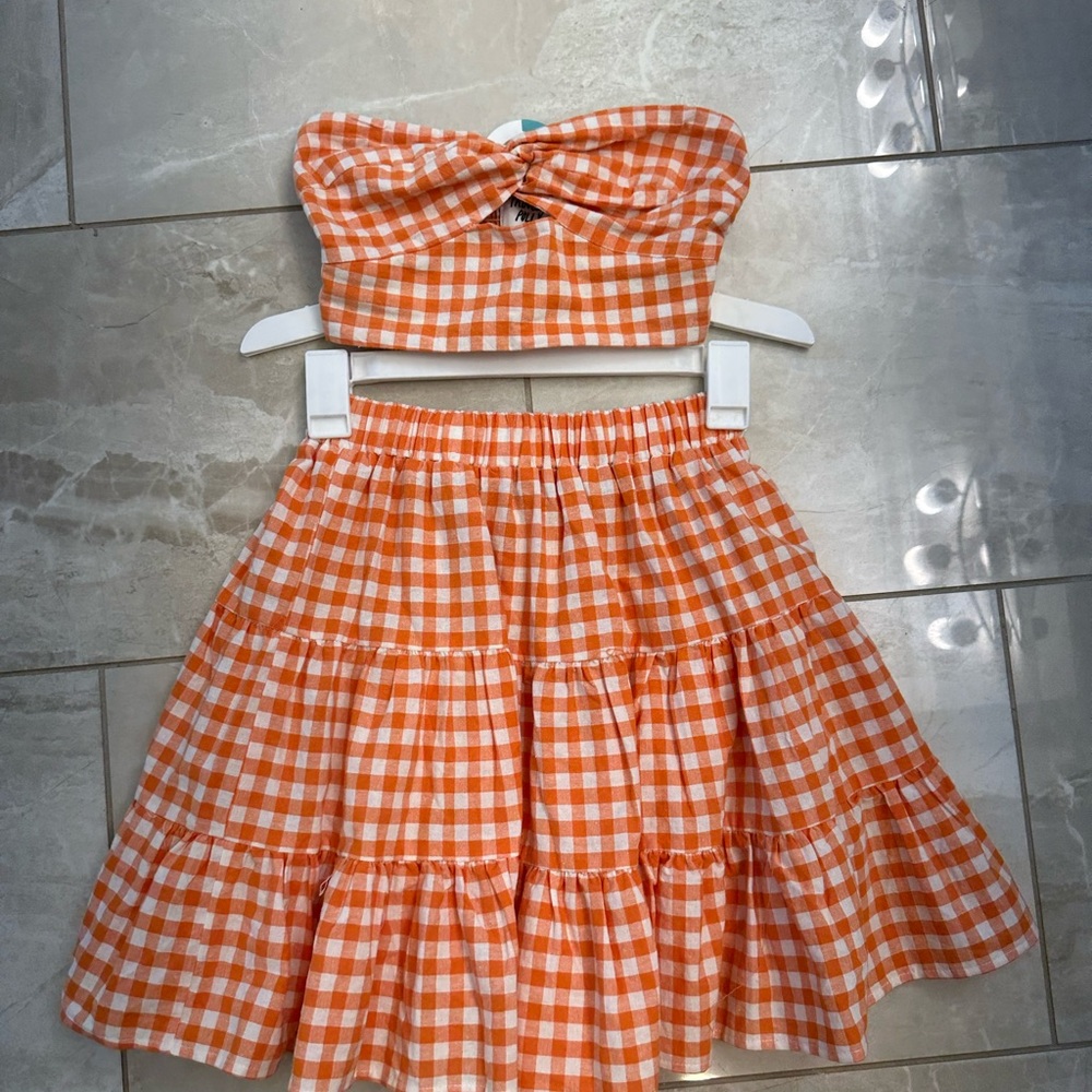 Princess Polly strapless skirt set